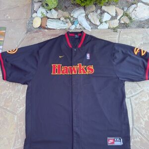 Vintage Nike Atlanta Hawks 1988 Shooting Warmup Shirt XXL